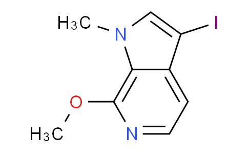 CAS No. 1627713-57-8, 3-Iodo-7-methoxy-1-methyl-1h-pyrrolo[2,3-c]pyridine