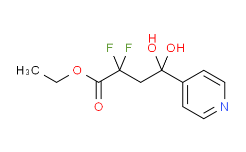 CAS No. 1706449-05-9, Ethyl 2,2-difluoro-4,4-dihydroxy-4-pyridin-4-ylbutanoate