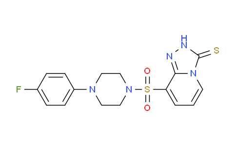 CAS No. 1707586-26-2, 8-([4-(4-Fluorophenyl)piperazin-1-yl]sulfonyl)[1,2,4]triazolo[4,3-a]pyridine-3(2h)-thione