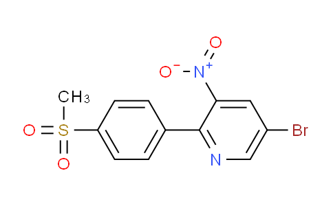 CAS No. 1800346-01-3, 5-Bromo-2-(4-(methylsulfonyl)phenyl)-3-nitropyridine