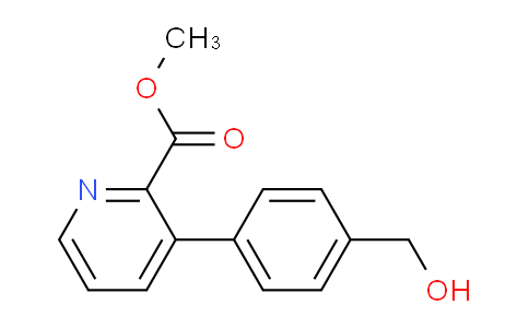 CAS No. 1808096-72-1, methyl 3-[4-(hydroxymethyl)phenyl]pyridine-2-carboxylate
