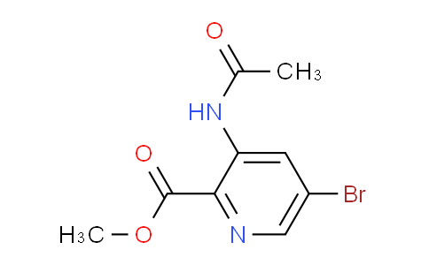 CAS No. 1820613-23-7, methyl 5-bromo-3-acetamidopyridine-2-carboxylate