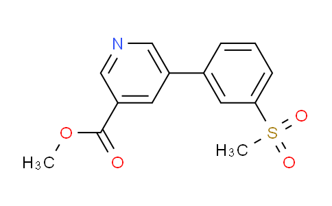 CAS No. 1820619-70-2, methyl 5-(3-methanesulfonylphenyl)pyridine-3-carboxylate
