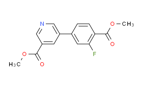 CAS No. 1820666-85-0, methyl 5-[3-fluoro-4-(methoxycarbonyl)phenyl]pyridine-3-carboxylate