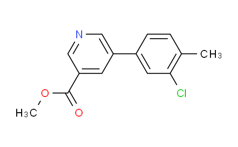 CAS No. 1820684-90-9, methyl 5-(3-chloro-4-methylphenyl)pyridine-3-carboxylate