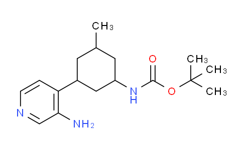 CAS No. 1824388-23-9, tert-Butyl (3-(3-aminopyridin-4-yl)-5-methylcyclohexyl)carbamate