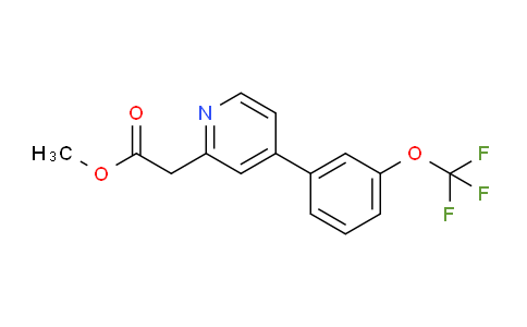 CAS No. 1853165-71-5, Methyl 2-(4-(3-(trifluoromethoxy)phenyl)pyridin-2-yl)acetate
