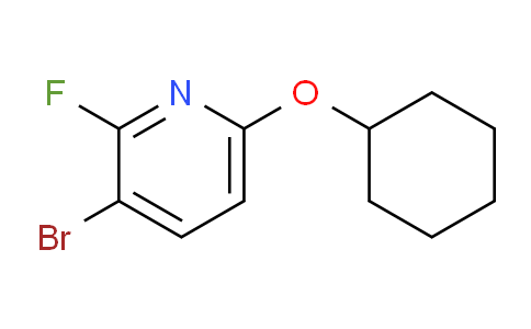 CAS No. 1881291-28-6, 3-bromo-6-(cyclohexyloxy)-2-fluoropyridine