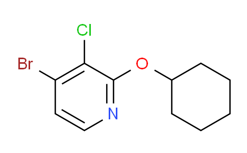 CAS No. 1881293-84-0, 4-bromo-3-chloro-2-(cyclohexyloxy)pyridine