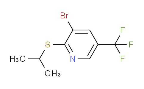 CAS No. 1881328-03-5, 3-bromo-2-(propan-2-ylsulfanyl)-5-(trifluoromethyl)pyridine