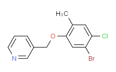 CAS No. 1881330-05-7, 3-(5-bromo-4-chloro-2-methylphenoxymethyl)pyridine