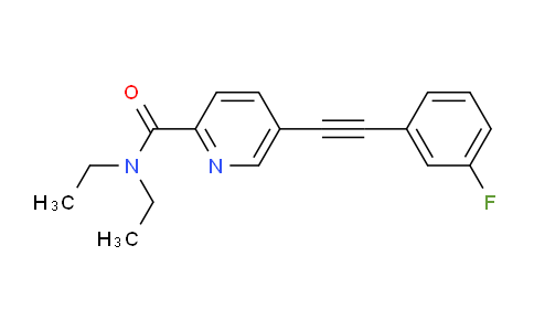 CAS No. 1946021-40-4, N,N-Diethyl-5-[2-(3-fluorophenyl)ethynyl]pyridine-2-carboxamide