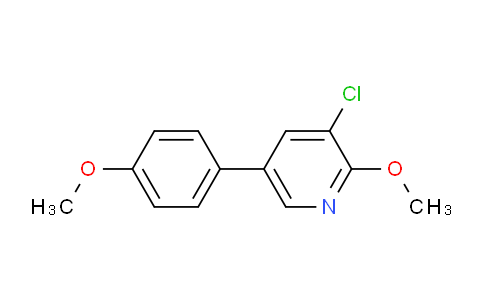CAS No. 1956379-05-7, 3-Chloro-2-methoxy-5-(4-methoxyphenyl)pyridine