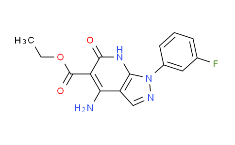 CAS No. 2089391-68-2, Ethyl 4-amino-1-(3-fluorophenyl)-6-oxo-6,7-dihydro-1h-pyrazolo[3,4-b]pyridine-5-carboxylate