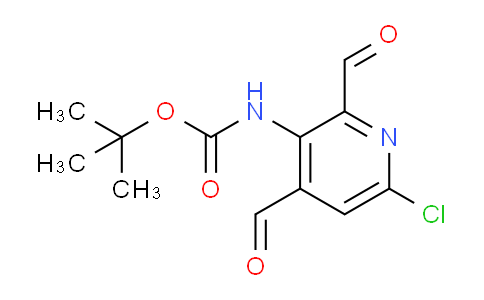 CAS No. 2140305-89-9, tert-Butyl N-(6-chloro-2,4-diformylpyridin-3-yl)carbamate