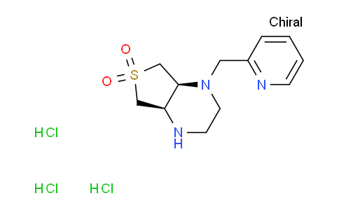CAS No. 2173052-42-9, (4Ar,7as)-1-(pyridin-2-ylmethyl)octahydrothieno[3,4-b]pyrazine 6,6-dioxide trihydrochloride