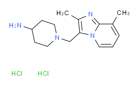 CAS No. 2173092-71-0, 1-[(2,8-Dimethylimidazo[1,2-a]pyridin-3-yl)methyl]piperidin-4-amine dihydrochloride