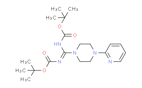 CAS No. 2377922-88-6, tert-Butyl N-[(1E)-{[(tert-butoxy)carbonyl]imino}[4-(pyridin-2-yl)piperazin-1-yl]methyl]carbamate