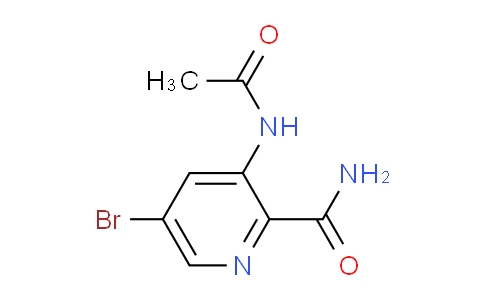 CAS No. 2407068-34-0, 5-Bromo-3-acetamidopyridine-2-carboxamide