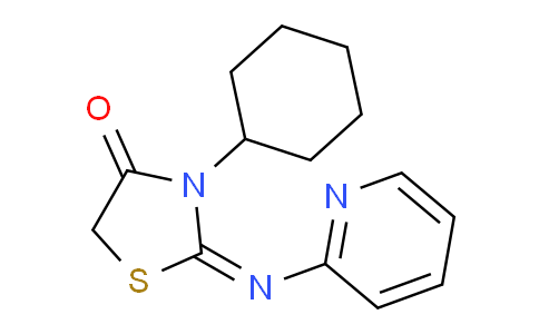 CAS No. 309735-09-9, (2E)-3-Cyclohexyl-2-(pyridin-2-ylimino)-1,3-thiazolidin-4-one
