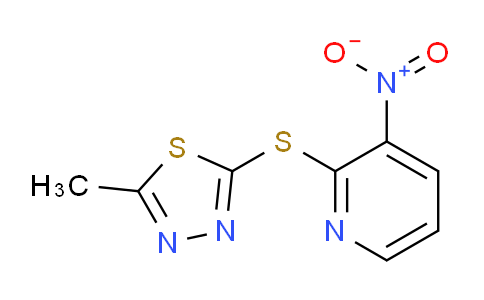 CAS No. 353256-64-1, 2-[(5-Methyl-1,3,4-thiadiazol-2-yl)thio]-3-nitropyridine