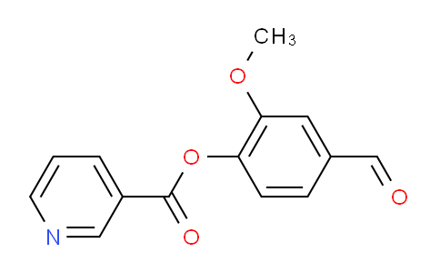 CAS No. 380431-06-1, Nicotinic acid 4-formyl-2-methoxy-phenyl ester