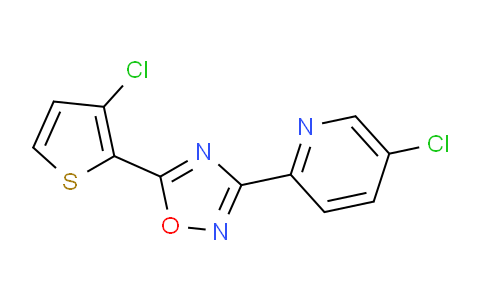 CAS No. 478488-83-4, 5-Chloro-2-(5-(3-chlorothiophen-2-yl)-1,2,4-oxadiazol-3-yl)pyridine