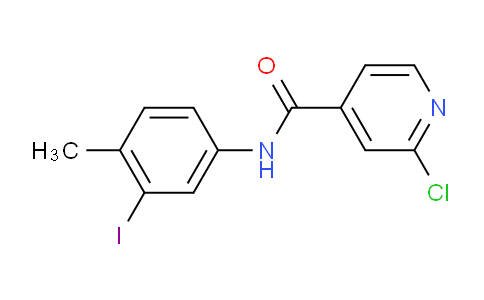 CAS No. 585544-17-8, 2-Chloro-n-(3-iodo-4-methylphenyl)pyridine-4-carboxamide