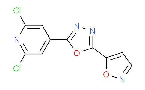 CAS No. 680214-03-3, 2-(2,6-Dichloropyridin-4-yl)-5-isoxazol-5-yl-1,3,4-oxadiazole