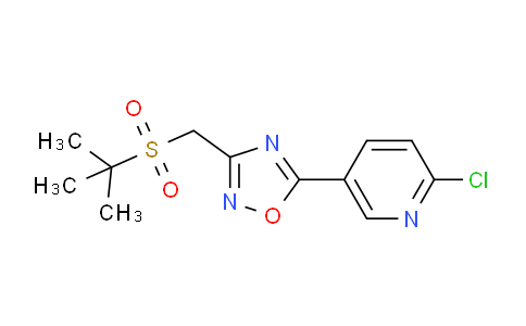 CAS No. 680216-16-4, 5-[3-[(tert-Butylsulphonyl)methyl]-1,2,4-oxadiazol-5-yl]-2-chloropyridine