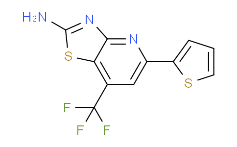 CAS No. 743453-27-2, 5-Thien-2-yl-7-(trifluoromethyl)[1,3]thiazolo[4,5-b]pyridin-2-amine