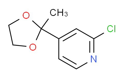 CAS No. 80882-42-4, 2-Chloro-4-(2-methyl-1,3-dioxolan-2-yl)pyridine