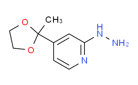 CAS No. 80882-43-5, 2-Hydrazinyl-4-(2-methyl-1,3-dioxolan-2-yl)pyridine