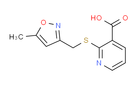 CAS No. 855991-78-5, 2-([(5-Methyl-1,2-oxazol-3-yl)methyl]sulfanyl)pyridine-3-carboxylic acid