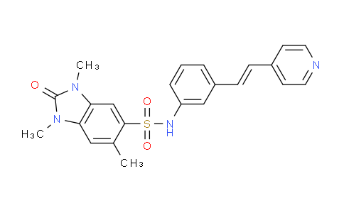 CAS No. 893767-65-2, 1,3,6-Trimethyl-2-oxo-n-(3-[(e)-2-pyridin-4-ylvinyl]phenyl)-2,3-dihydro-1h-benzimidazole-5-sulfonamide