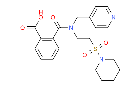 CAS No. 921054-46-8, 2-([[2-(Piperidin-1-ylsulfonyl)ethyl](pyridin-4-ylmethyl)amino]carbonyl)benzoic acid