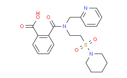 CAS No. 921141-27-7, 2-([[2-(Piperidin-1-ylsulfonyl)ethyl](pyridin-2-ylmethyl)amino]carbonyl)benzoic acid