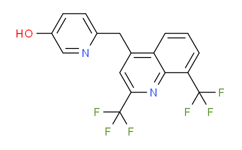 CAS No. 955315-33-0, 6-(2,8-Bis-trifluoromethyl-quinolin-4-ylmethyl)-pyridin-3-ol
