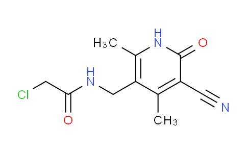 CAS No. 956076-74-7, 2-Chloro-N-[(5-cyano-2,4-dimethyl-6-oxo-1,6-dihydropyridin-3-yl)methyl]acetamide