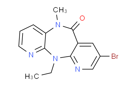CAS No. 162109-00-4, 8-Bromo-11-ethyl-5-methyl-5H-dipyrido[3,2-b:2',3'-e][1,4]diazepin-6(11H)-one