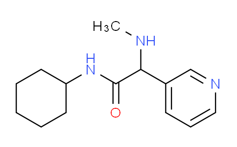 CAS No. 1251023-39-8, N-Cyclohexyl-2-(methylamino)-2-(pyridin-3-yl)acetamide