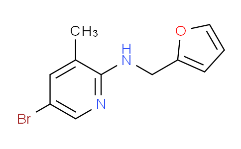 CAS No. 1220028-96-5, 5-Bromo-N-(furan-2-ylmethyl)-3-methylpyridin-2-amine