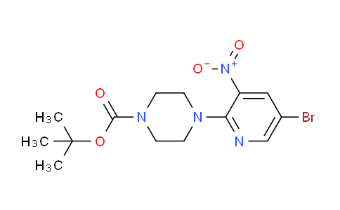 CAS No. 1221792-73-9, tert-Butyl 4-(5-bromo-3-nitropyridin-2-yl)piperazine-1-carboxylate
