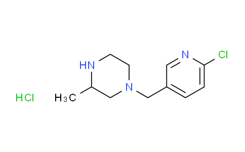 CAS No. 1261230-41-4, 1-((6-Chloropyridin-3-yl)methyl)-3-methylpiperazine hydrochloride