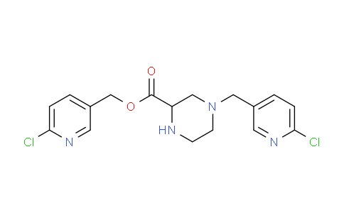 CAS No. 1289384-59-3, (6-Chloropyridin-3-yl)methyl 4-((6-chloropyridin-3-yl)methyl)piperazine-2-carboxylate