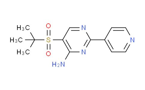 CAS No. 175202-18-3, 5-(tert-Butylsulfonyl)-2-(pyridin-4-yl)pyrimidin-4-amine
