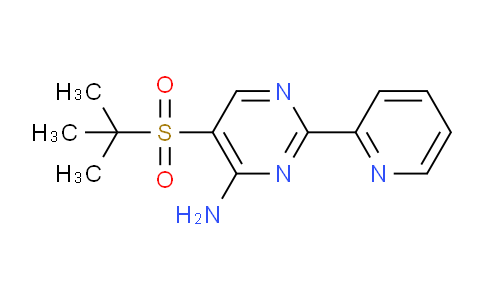 CAS No. 175202-19-4, 5-(tert-Butylsulfonyl)-2-(pyridin-2-yl)pyrimidin-4-amine