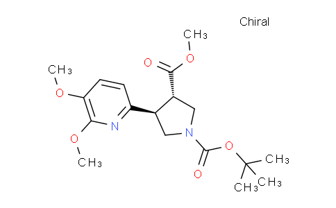 CAS No. 1217674-57-1, (3S,4S)-1-tert-Butyl 3-methyl 4-(5,6-dimethoxypyridin-2-yl)pyrrolidine-1,3-dicarboxylate