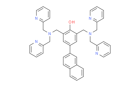 CAS No. 792959-43-4, 2,6-Bis((bis(pyridin-2-ylmethyl)amino)methyl)-4-(naphthalen-2-yl)phenol