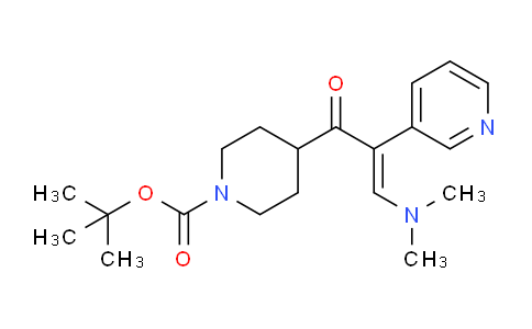 CAS No. 1233055-27-0, (E)-tert-Butyl 4-(3-(dimethylamino)-2-(pyridin-3-yl)acryloyl)piperidine-1-carboxylate